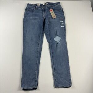 Levi's 711 Skinny Mid Rise Stretch Jeans Womens 16W L30 Blue Slim Through Hip